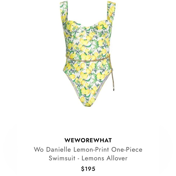 WeWoreWhat Danielle Lemon-Print One-Piece Swimsuit - Picture 10 of 10